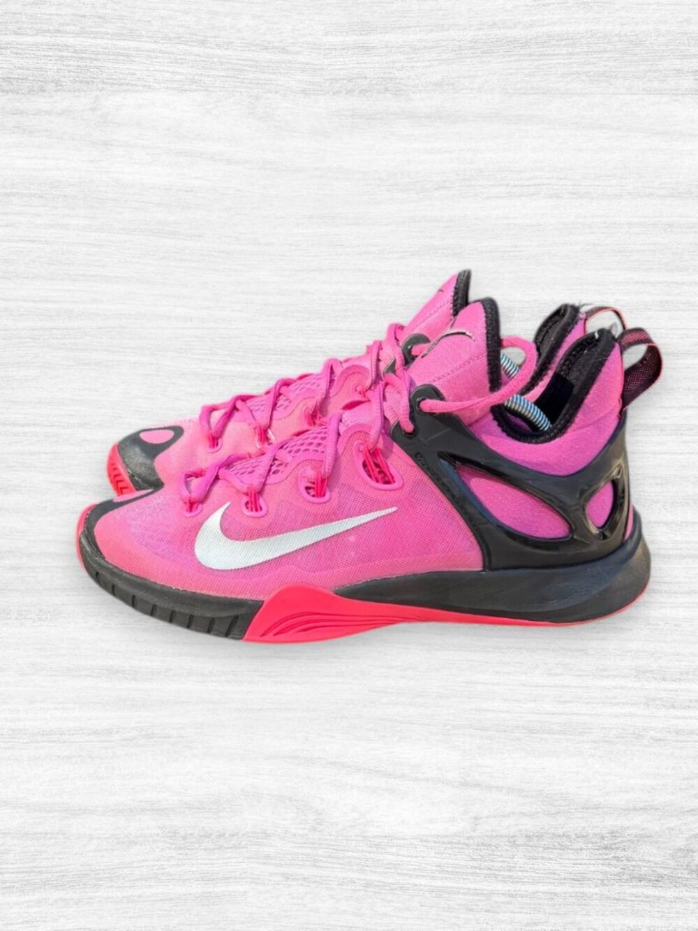 Nike Zoom HyperRev 2015 Think Pink Basketball Shoes Pink Black Mens US 8.5 EU 42